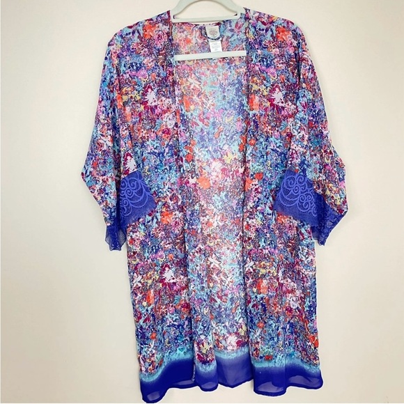 Floral tie waist robe - Picture 5 of 6